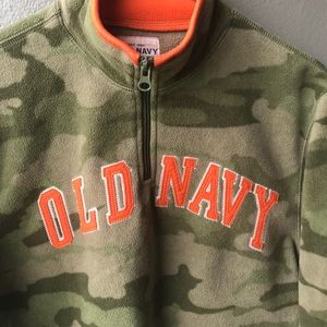 Old Navy Boys Camouflage Warm Up Pullover